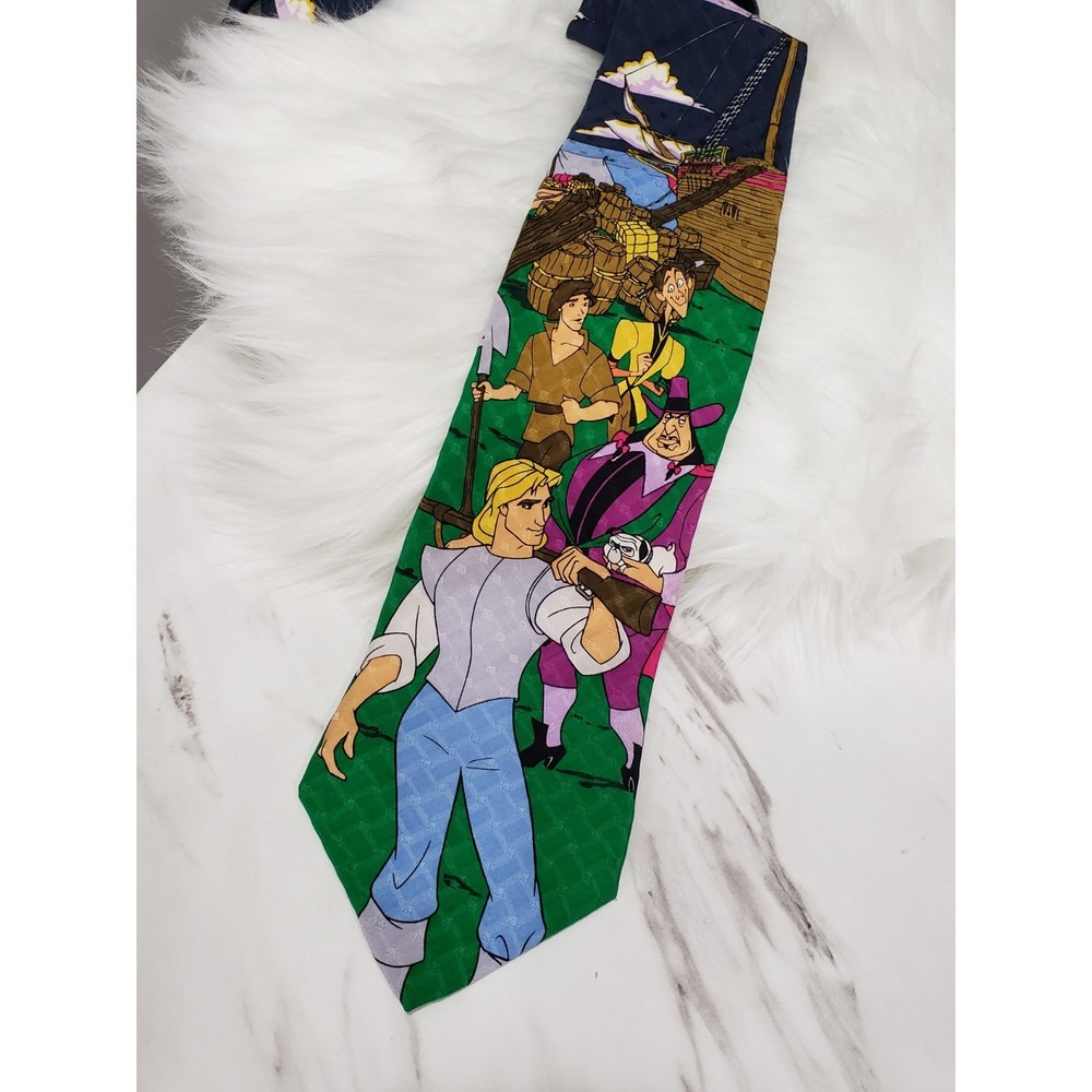 Vintage 1990s Disney Store Pocahontas Men's Neck Tie Captain John Smith Silk